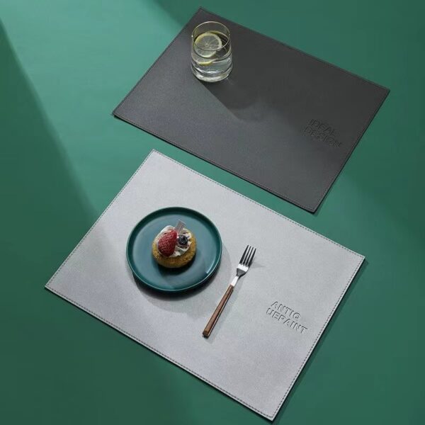 Customized Waterproof Thicken PU Leather Insulated Placemat - 图片 4