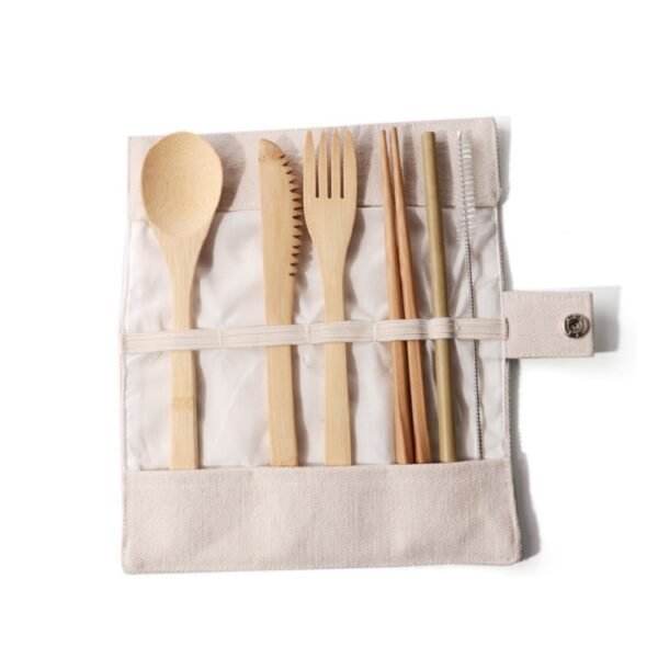 Travel Portable Bamboo Tableware Set - 图片 4