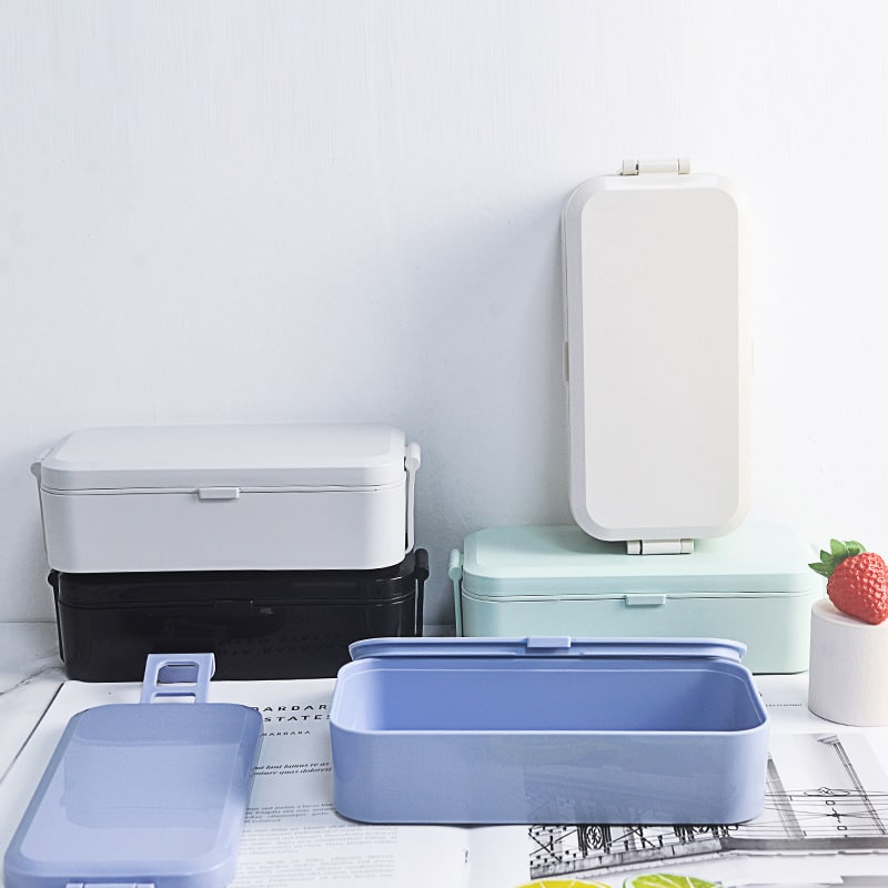 LOGO Customized Single Layer Plastic Lunch Box - 图片 4
