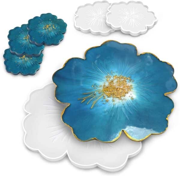 Petal Shaped Silicone Coaster with Custom Logo - 图片 4