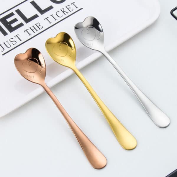 Heart-shaped Stainless Steel Coffee Spoon - Image 4