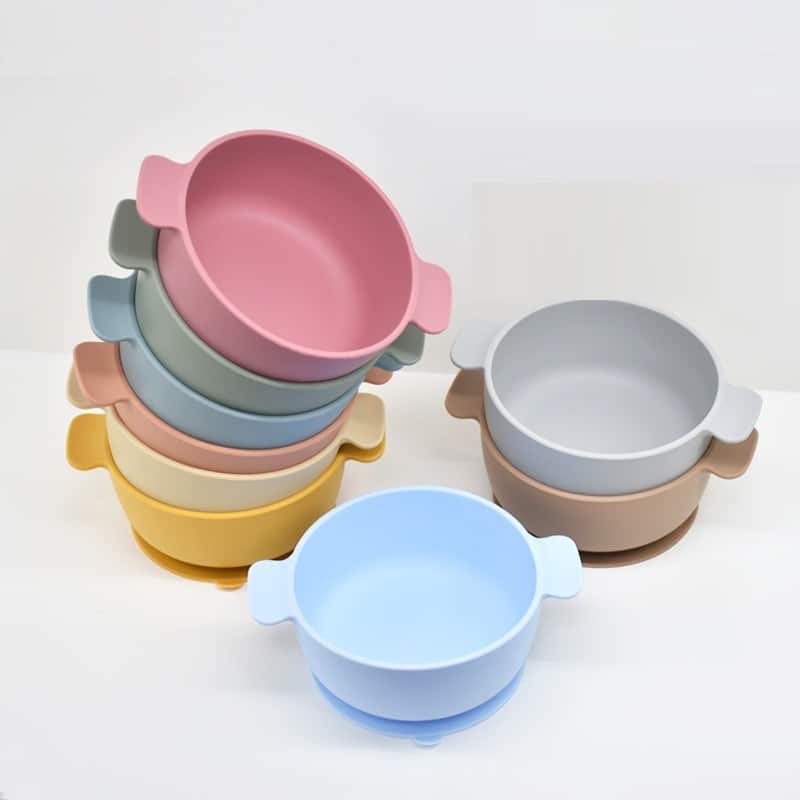Mother & Baby Food Grade Silicone Children- Bowl with Two Ears - 图片 4