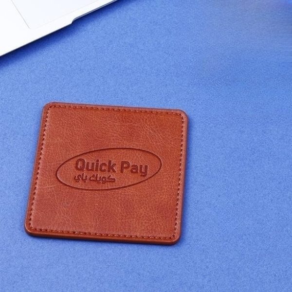 PU Leather Insulated Square Coaster - 图片 4