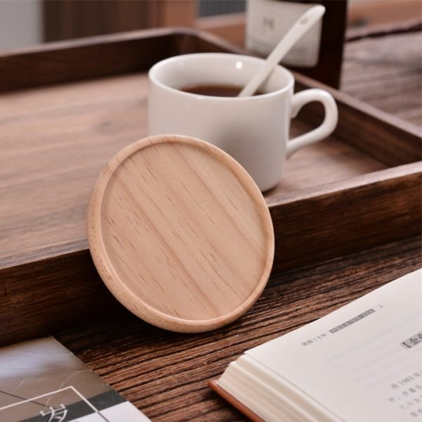 Wooden Insulated Round Coasters 3.5 inches - 图片 4