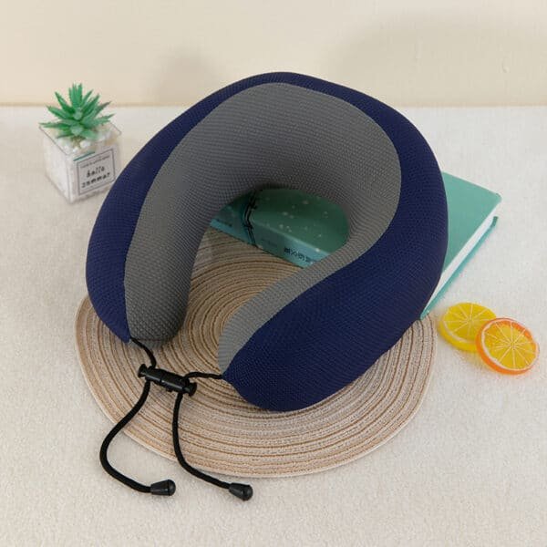 Memory Foam U-shaped Printed Logo Wholesale Office Napping Pillow - Image 4