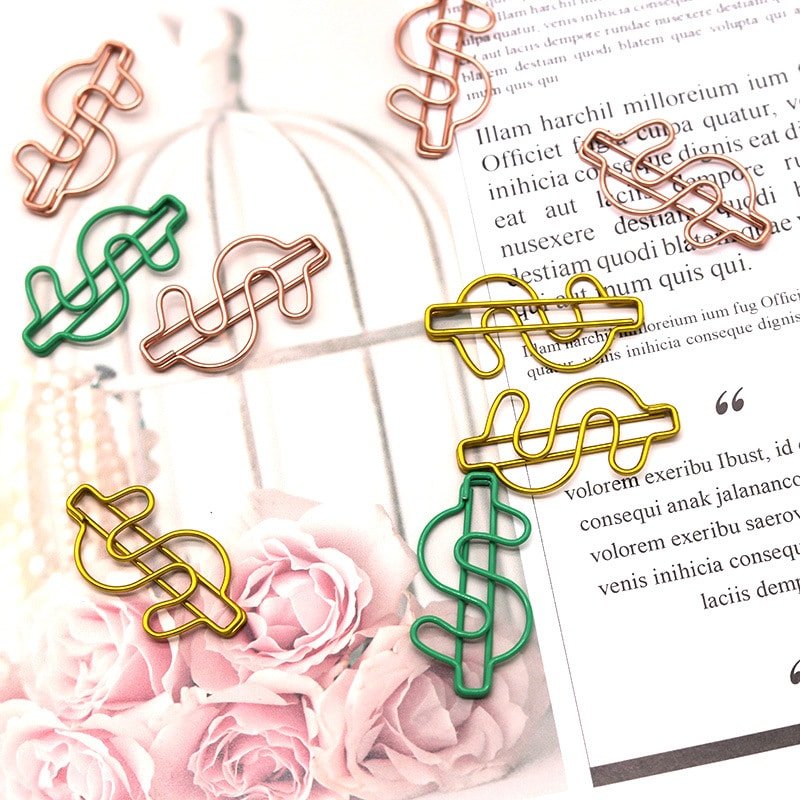 Dollar Shaped Metal Paperclips - Image 4