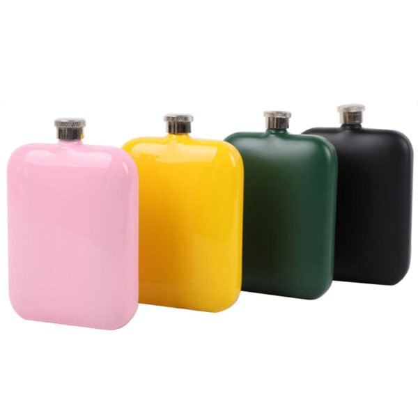 5oz Multi-colored Stainless Steel Hip Flask - 图片 4