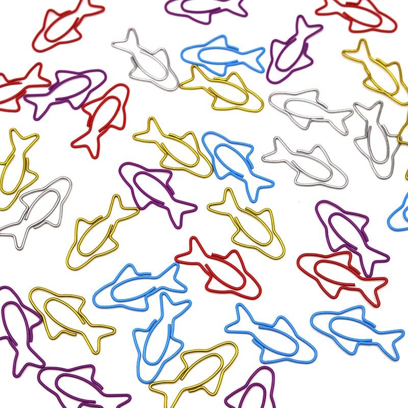 Shark Shaped Metal Paperclips - Image 4