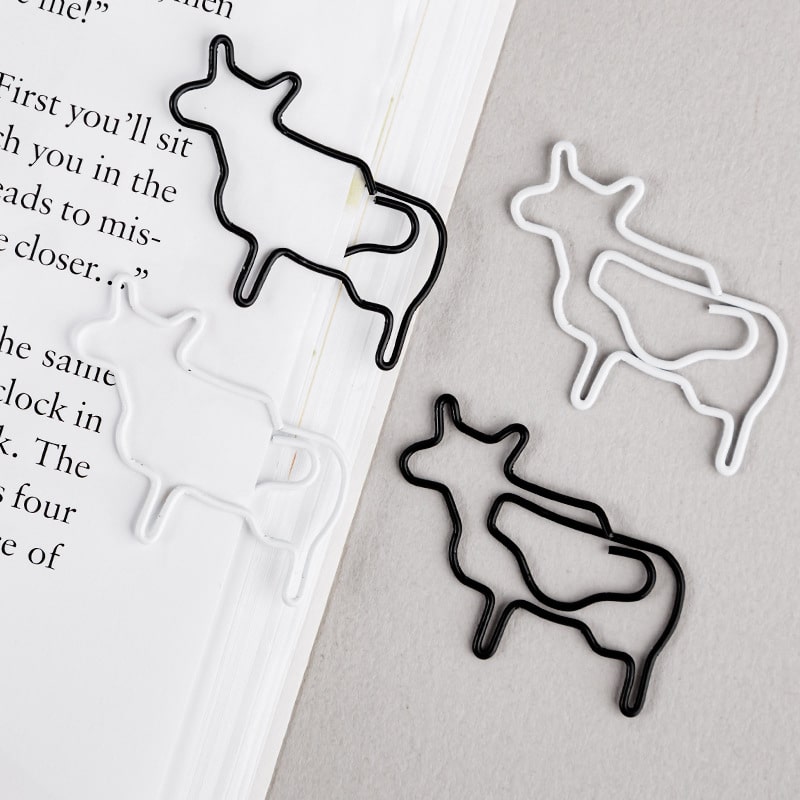 Cow Shaped Metal Paperclips - 图片 4