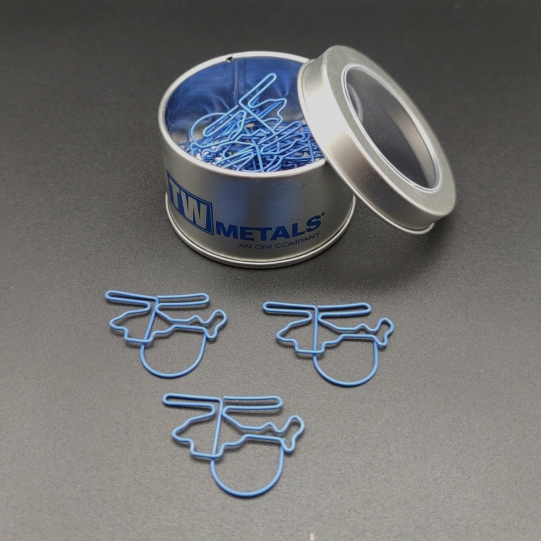 Helicopter Shaped Metal Paperclips In A Can - 图片 4
