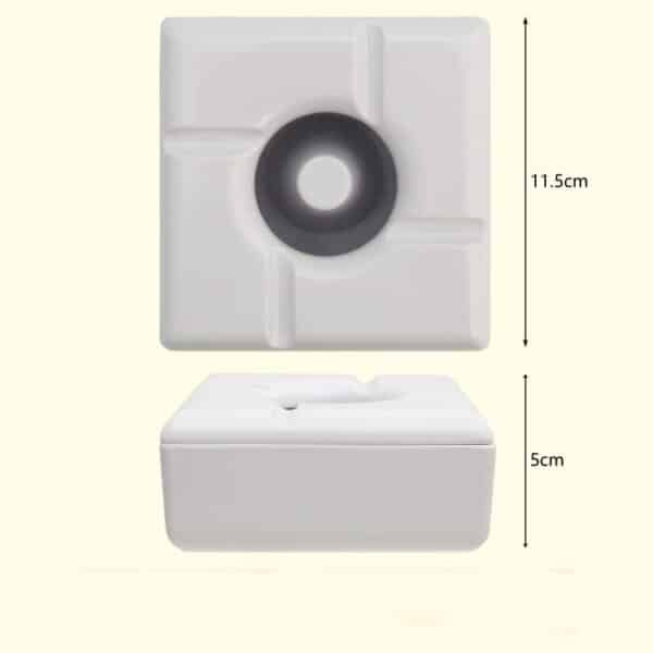 Square Melamine Ashtray with Lid - Image 4