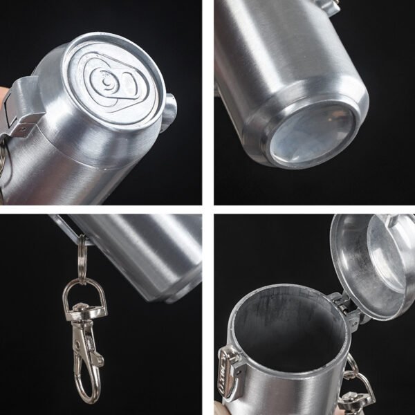 Portable Outdoor Stainless Steel Cola Can-Shaped Ashtray - Image 4