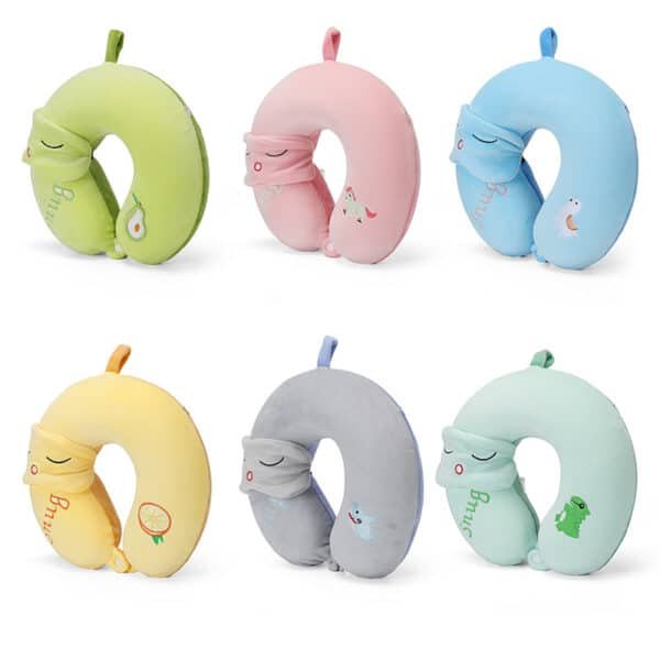 Cute Detachable Memory Foam U Shape Neck Pillow - Image 4