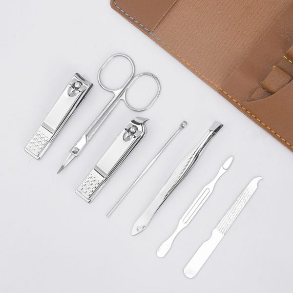 Multicolor Portable Stainless Steel Snap Manicure 7-Piece Set - 图片 4