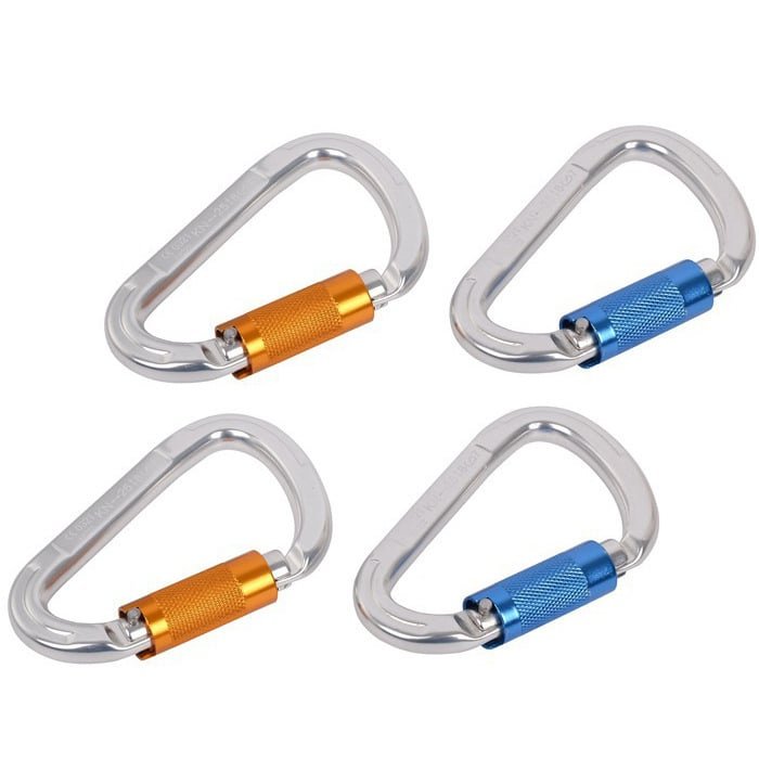 Aluminum Flat Type Carabiner Keychain D Shape Buckle - 图片 4