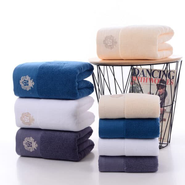 Solid Colour Towel Embroidered Logo - 图片 4