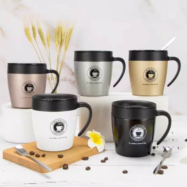 Household 304 Stainless Steel Mug with Lid 11OZ - 图片 4
