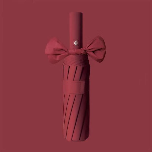 Vinyl 12-bone Automatic Folding Umbrella - Image 4
