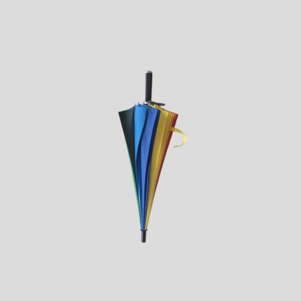 Windproof Rainbow Polyester Umbrella with 16 Ribs - 图片 4