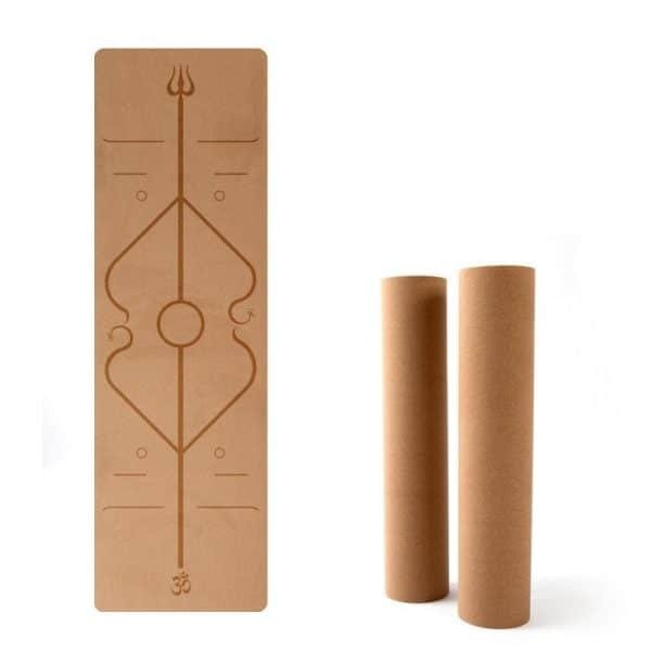 Rectangular Cork and Natural Rubber Yoga Mat - 图片 4