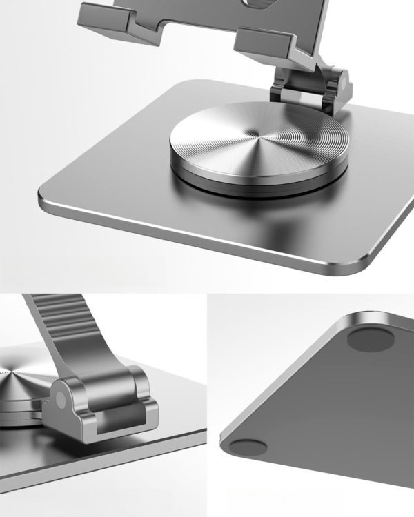 Industrial Style Aluminum Alloy Rotatable Foldable Phone Holder - 图片 4