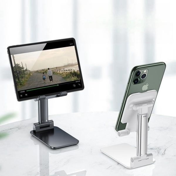 Multicolor Metal Retractable Foldable Phone Stand Holder With Non-slip Pad - 图片 4