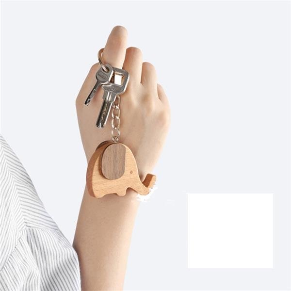 Elephant Shaped Phone Stand Pendant Keychain - 图片 4
