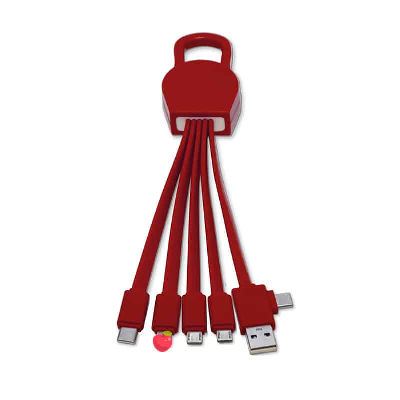 Creative 4-in-1 Keychain Charging Cable - 图片 4