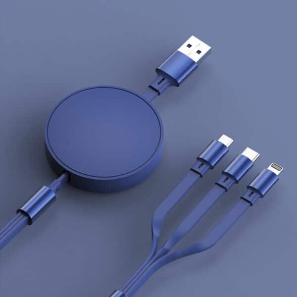 Custom Stretchable 3 in 1 Fast Charging Cable - 图片 4