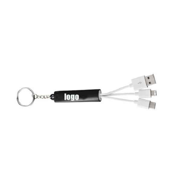 Customizable 3-in-1 Cable with Keychain - 图片 4