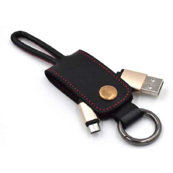 PU leather Charging Cable with Keychain - 图片 4