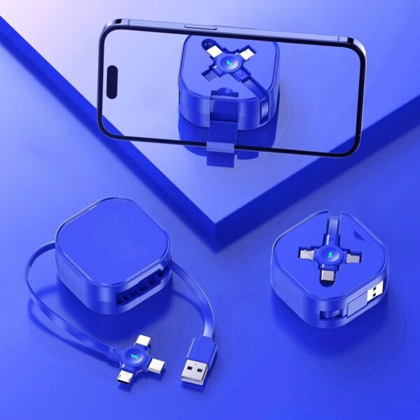 Retractable 100W Super Fast 4-in-1 Charging Cable - 图片 4