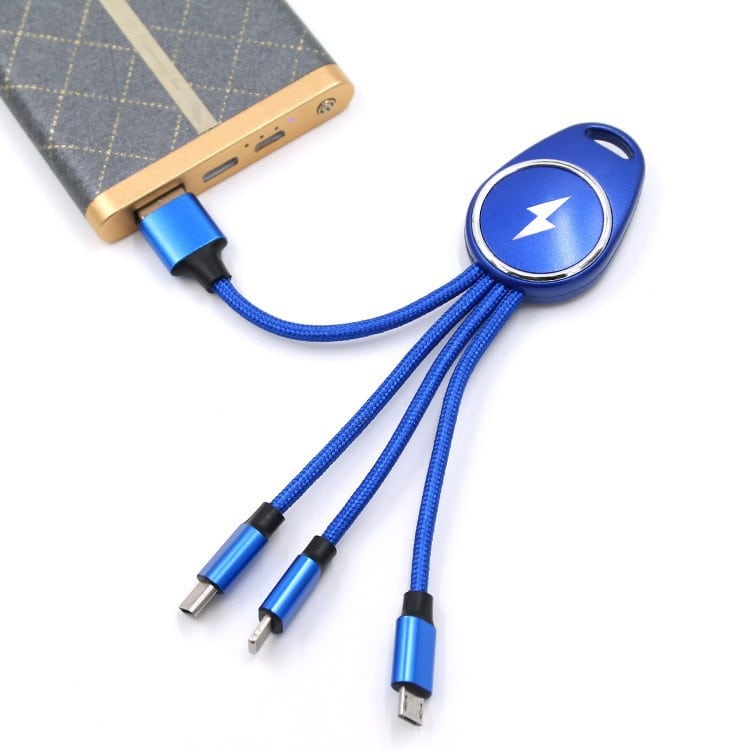 Wholesale Promotional 4-in-1 Charging Cable with Lumious LOGO - 图片 4