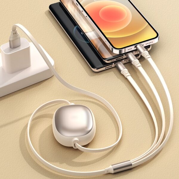 Aluminum Alloy Retractabl4 in 1 Charging Cable - 图片 4