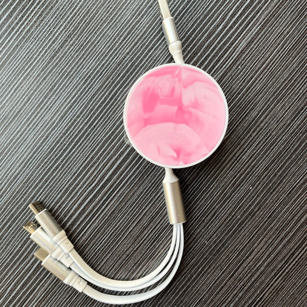 Cloud Texture 3-in-1 Retractable Charging Cable - 图片 4
