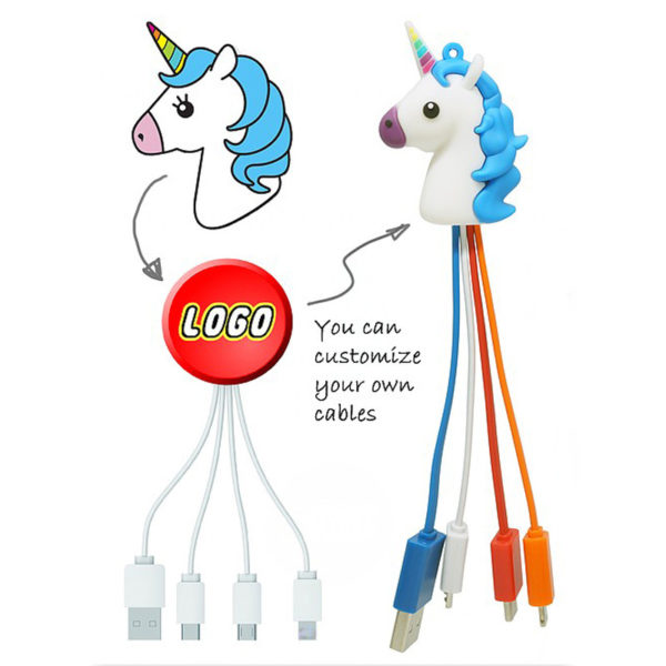 Customized Shape 2D 3D Soft PVC Charging Cable - 图片 4