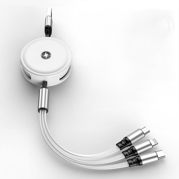 Multiple Colors 3-in-1 Retractable Charging Cable - 图片 4