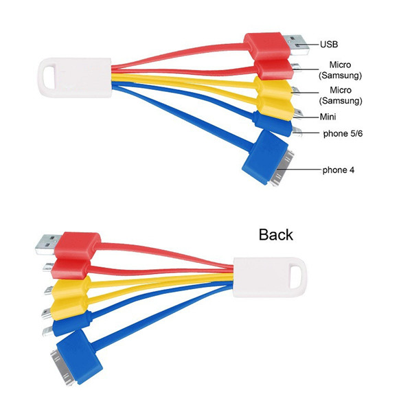 Multi-function 6 in 1 Charging Cable Keychain - 图片 4