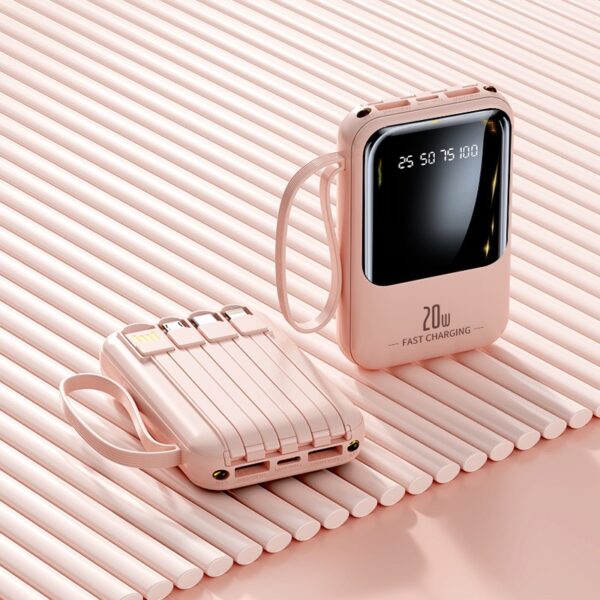Portable 5000mAh Mini Charging Power Bank with Display - 图片 4
