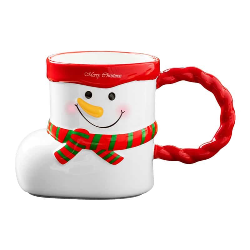 Snowman Stocking-Shaped Ceramic Mug - 图片 4