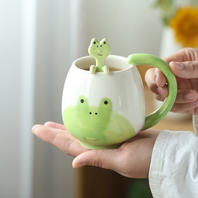 Frog-Themed 13oz Ceramic Mug - 图片 4