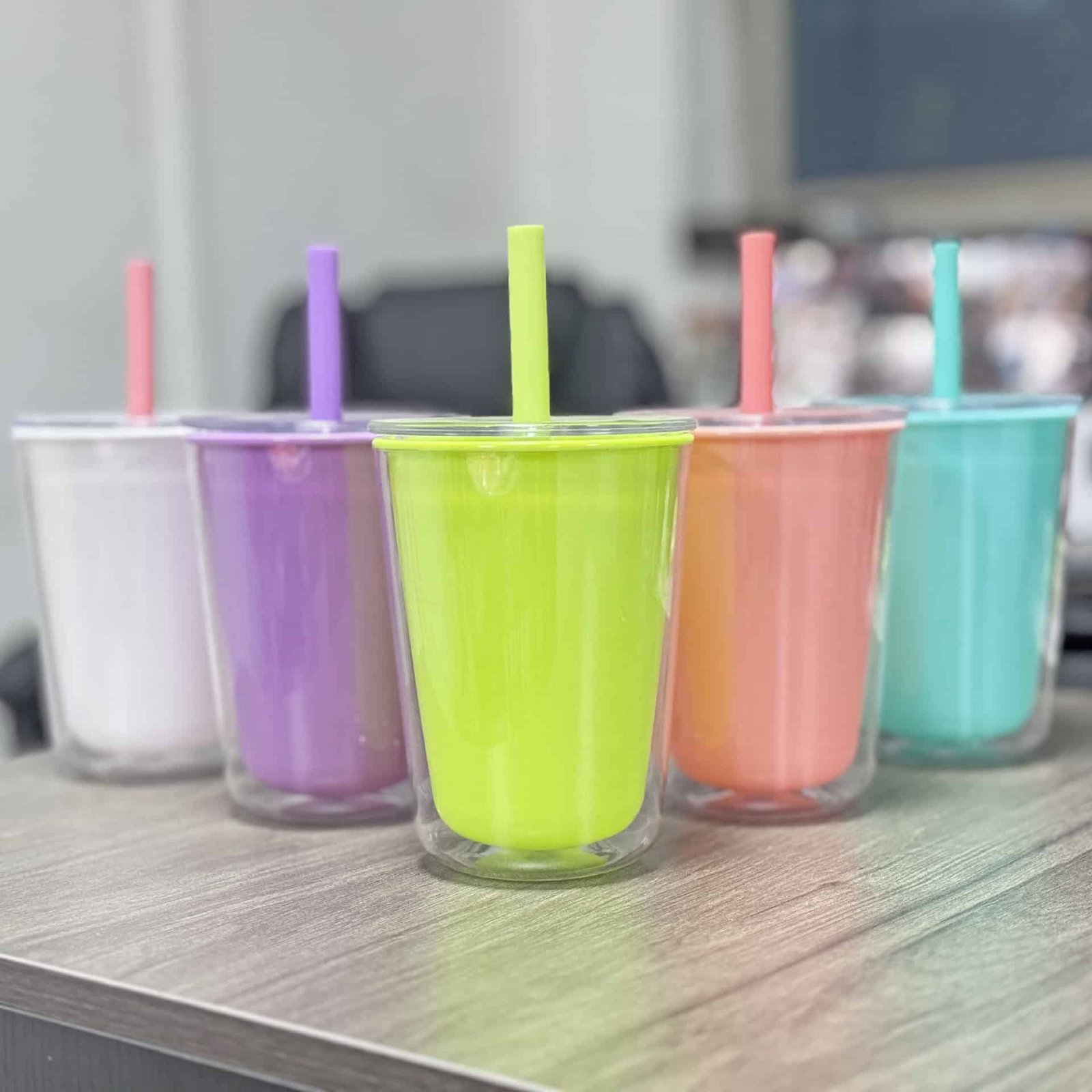 Double-Layer PS Straw Cup in 24oz - Image 4