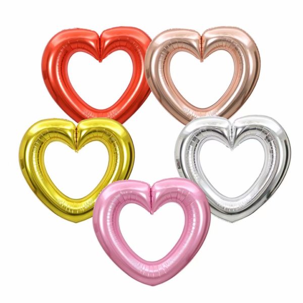 Multicolor Heart Loop Shaped Aluminum Foil Balloon for Party - 图片 4