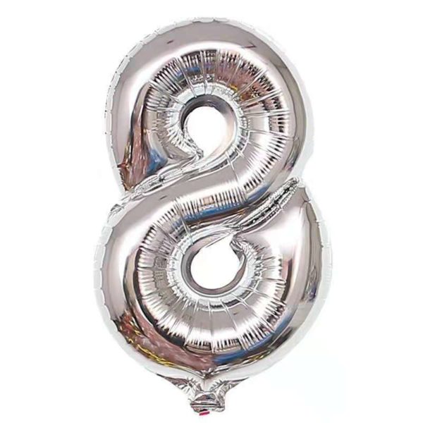 Number Shaped Aluminum Foil Balloons 32 inches for Birthday & New Year- Eve - 图片 4
