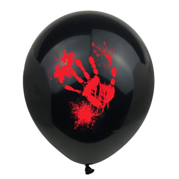 Multi-Pattern 12 inches Black Halloween Balloons for Party - 图片 4