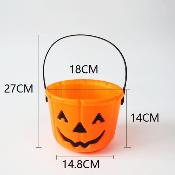 PVC Pumpkin Head Candy Bucket - 图片 4
