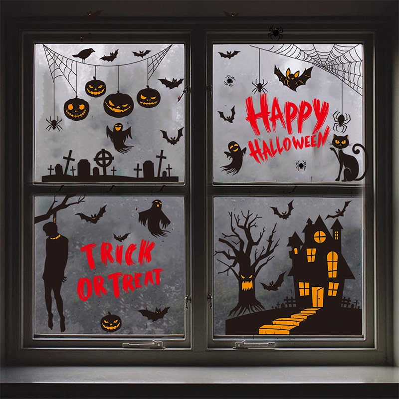 Halloween Trick or Treat Customizable Static Window Clings - 图片 4