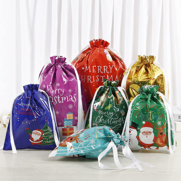 Custom Aluminum Foil Christmas Candy Bag Gift Pocket - 图片 4