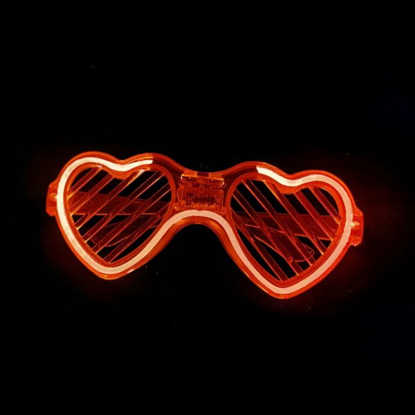 Plastic Heart-shaped LED Flashing Shutter Glasses with Logo - 图片 4