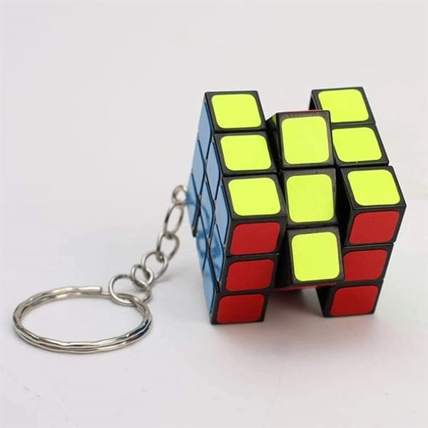 New PU Foam Cube Puzzle Stress Ball with Keychain - Image 4